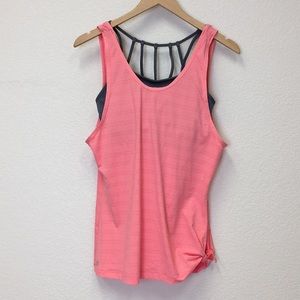 Athleta 2-in-1 tank top and strappy sports bra M